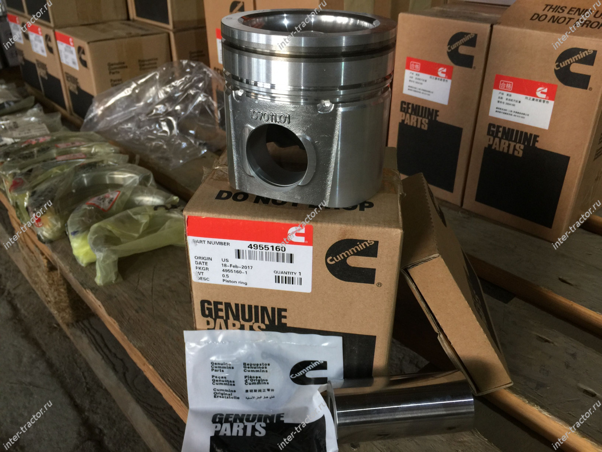 4376353:Поршень в сборе с кольцами PC200-8 4955160